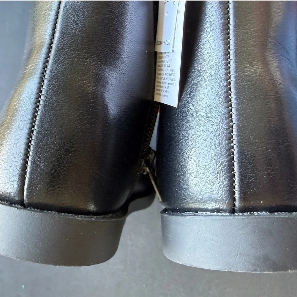 Old Navy Girls Scalloped Chelsea Boots Black Size 11 NEW 804389-00-1